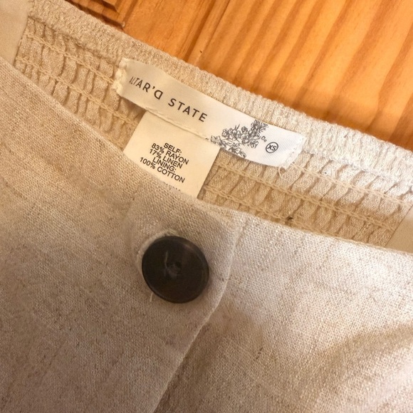 Alter’d State Linen Button Front Dress Neutral Sleeveless NWT XS - Picture 2 of 5